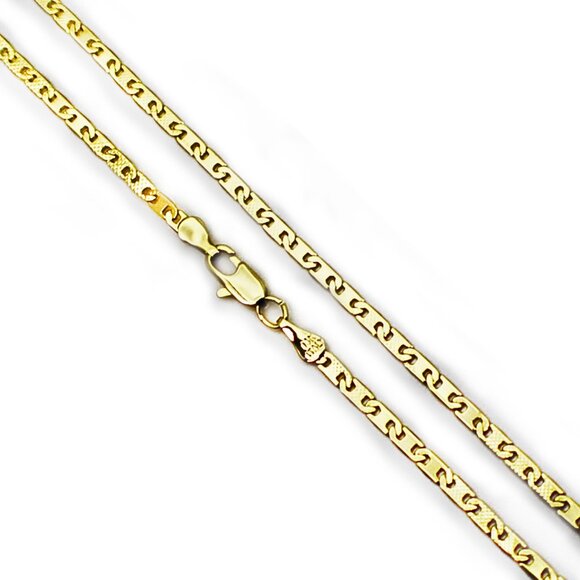 San Lazaro Medal 14k Gold Plated Pendant with 24 inch Mariner Chain - Picture 6 of 6